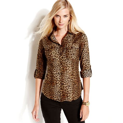 michael kors animal print tops.